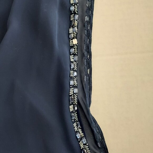 Cache Size 12 Velvet Navy Blue Mini Dress - Picture 9 of 10